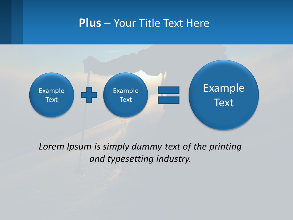 A Person Skiing Down A Mountain With The Sun In The Background PowerPoint Template