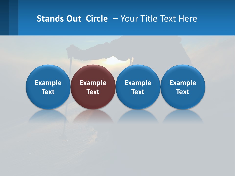 A Person Skiing Down A Mountain With The Sun In The Background PowerPoint Template