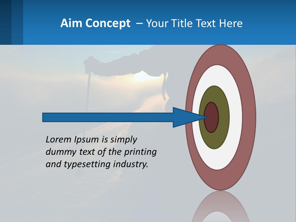 A Person Skiing Down A Mountain With The Sun In The Background PowerPoint Template