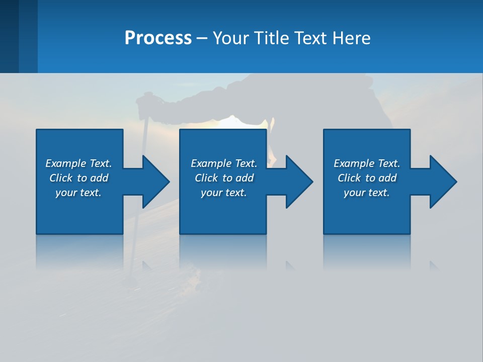 A Person Skiing Down A Mountain With The Sun In The Background PowerPoint Template