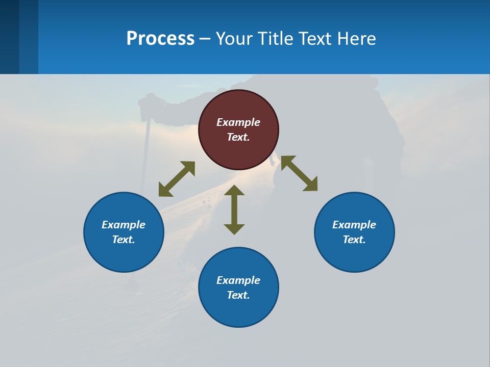 A Person Skiing Down A Mountain With The Sun In The Background PowerPoint Template
