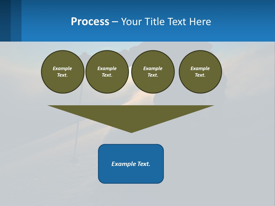 A Person Skiing Down A Mountain With The Sun In The Background PowerPoint Template
