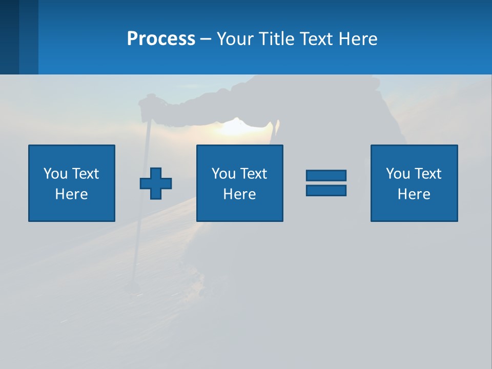 A Person Skiing Down A Mountain With The Sun In The Background PowerPoint Template