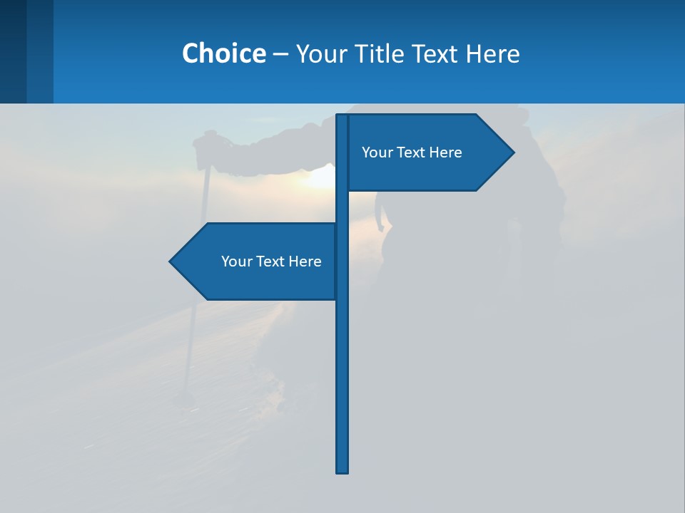 A Person Skiing Down A Mountain With The Sun In The Background PowerPoint Template