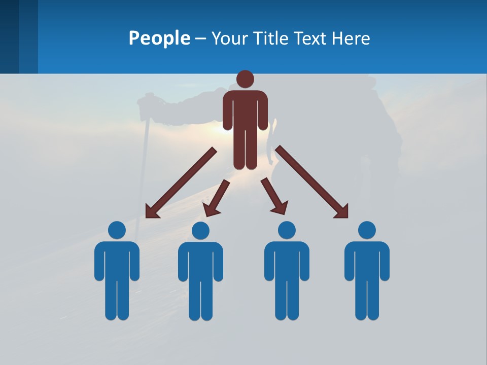 A Person Skiing Down A Mountain With The Sun In The Background PowerPoint Template