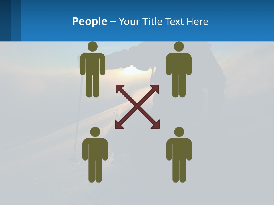 A Person Skiing Down A Mountain With The Sun In The Background PowerPoint Template