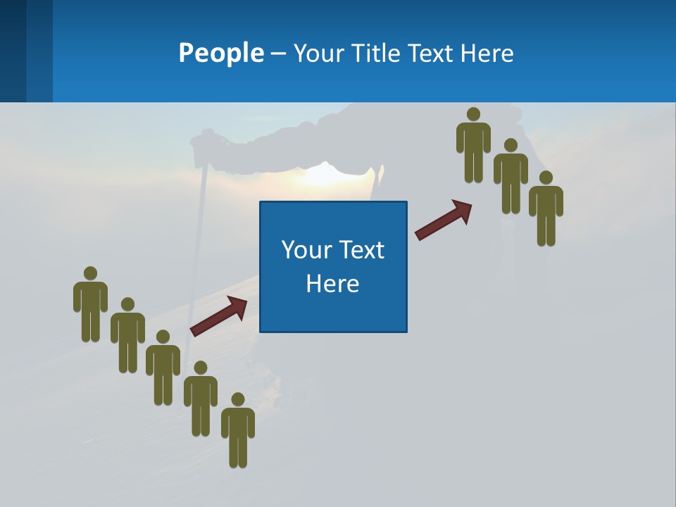 A Person Skiing Down A Mountain With The Sun In The Background PowerPoint Template