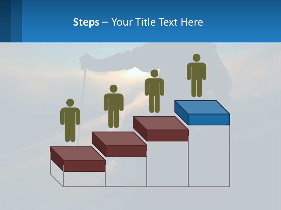 A Person Skiing Down A Mountain With The Sun In The Background PowerPoint Template
