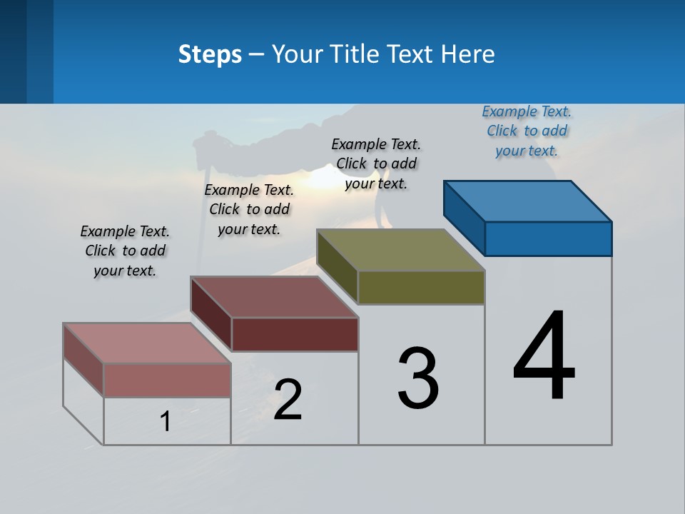 A Person Skiing Down A Mountain With The Sun In The Background PowerPoint Template