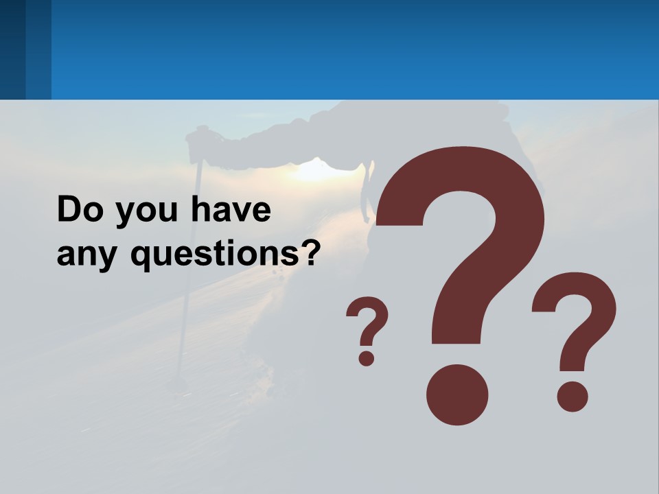 A Person Skiing Down A Mountain With The Sun In The Background PowerPoint Template
