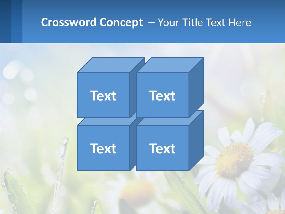 A Powerpoint Presentation With Daisies In The Grass PowerPoint Template