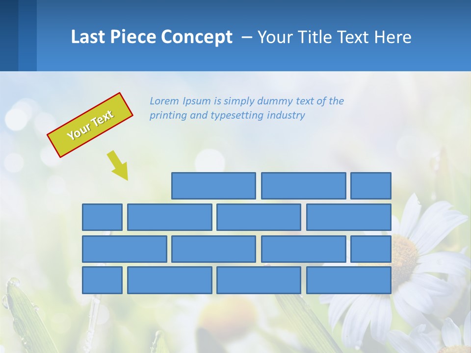 A Powerpoint Presentation With Daisies In The Grass PowerPoint Template