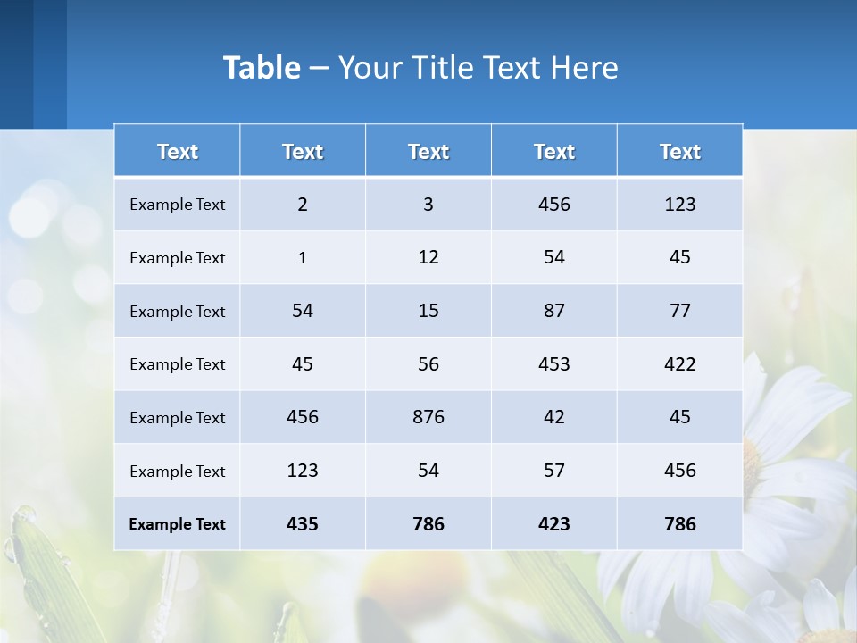 A Powerpoint Presentation With Daisies In The Grass PowerPoint Template