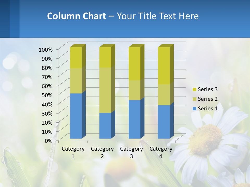 A Powerpoint Presentation With Daisies In The Grass PowerPoint Template