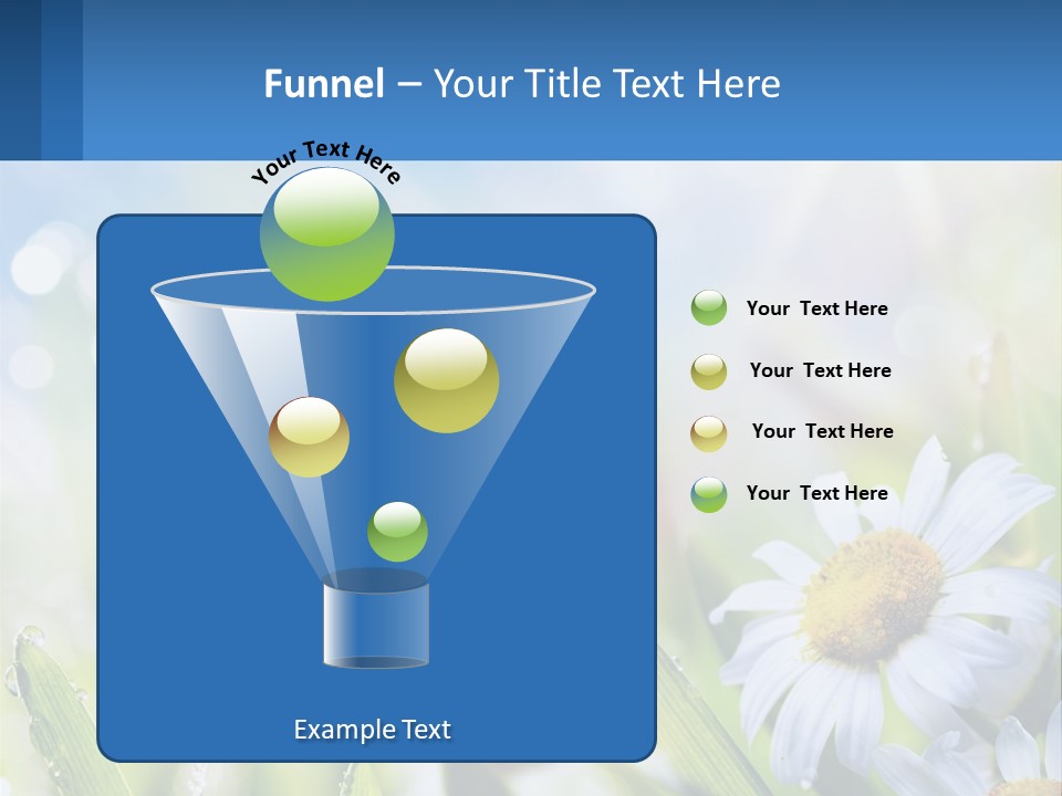 A Powerpoint Presentation With Daisies In The Grass PowerPoint Template