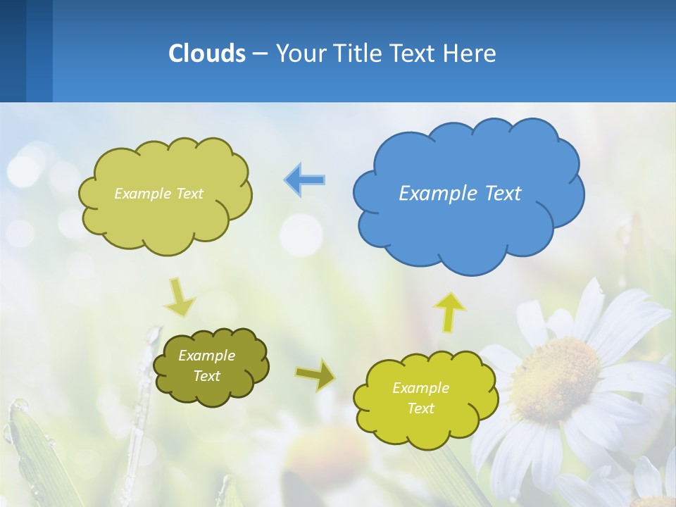A Powerpoint Presentation With Daisies In The Grass PowerPoint Template