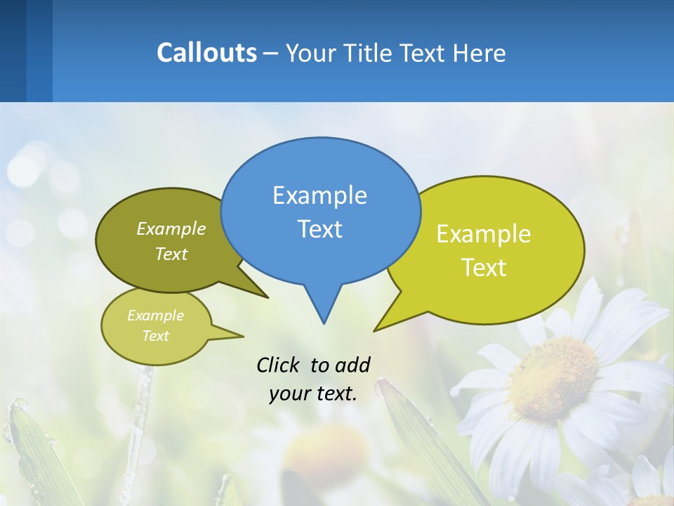 A Powerpoint Presentation With Daisies In The Grass PowerPoint Template