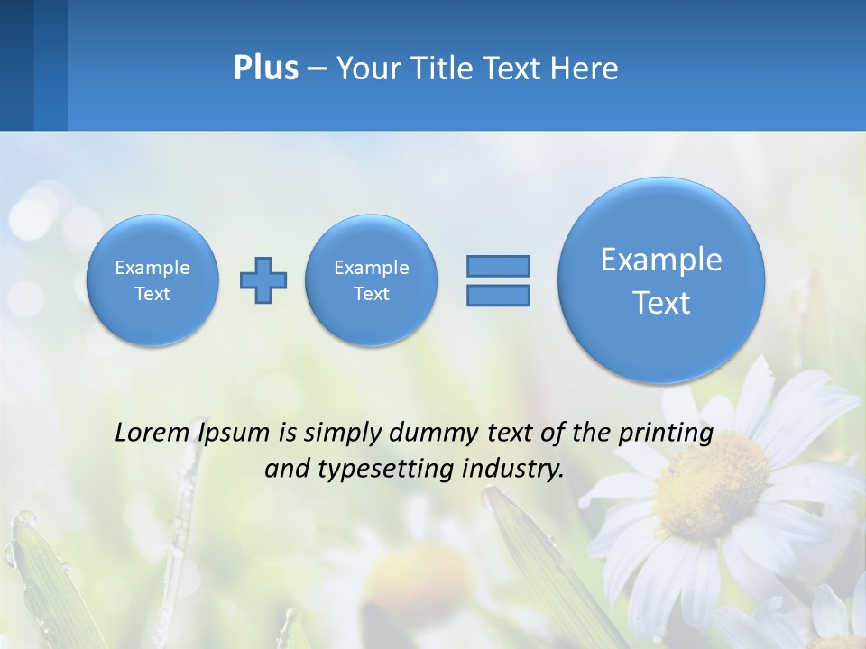 A Powerpoint Presentation With Daisies In The Grass PowerPoint Template