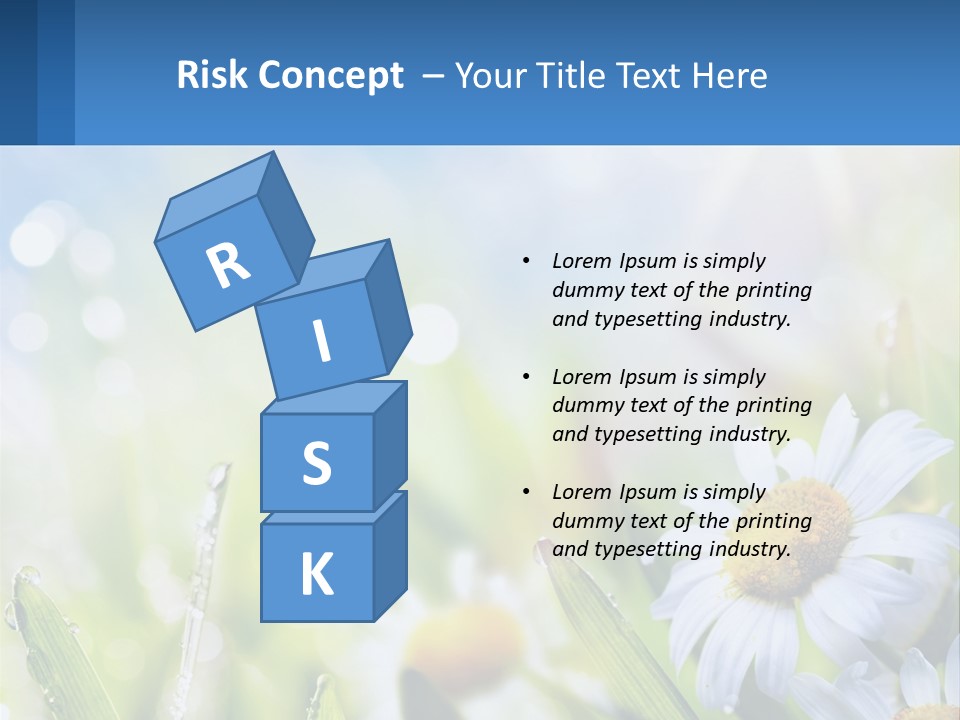 A Powerpoint Presentation With Daisies In The Grass PowerPoint Template