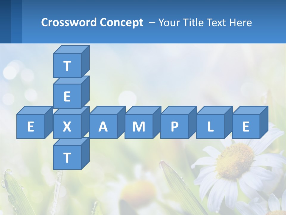 A Powerpoint Presentation With Daisies In The Grass PowerPoint Template