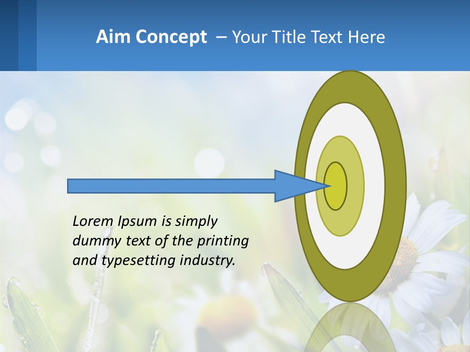 A Powerpoint Presentation With Daisies In The Grass PowerPoint Template