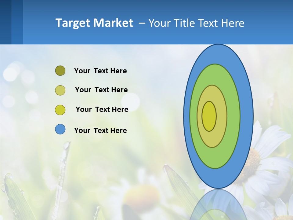 A Powerpoint Presentation With Daisies In The Grass PowerPoint Template