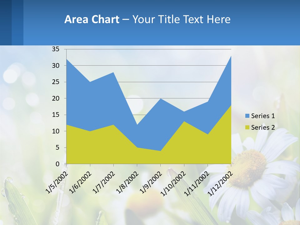 A Powerpoint Presentation With Daisies In The Grass PowerPoint Template