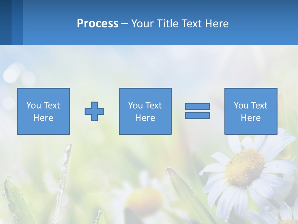 A Powerpoint Presentation With Daisies In The Grass PowerPoint Template