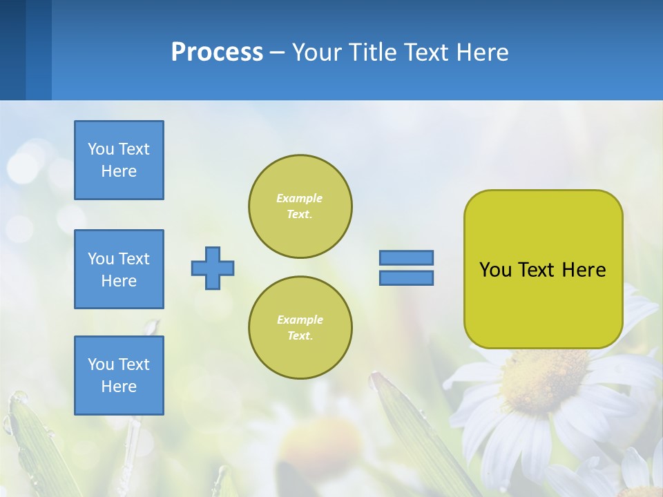 A Powerpoint Presentation With Daisies In The Grass PowerPoint Template