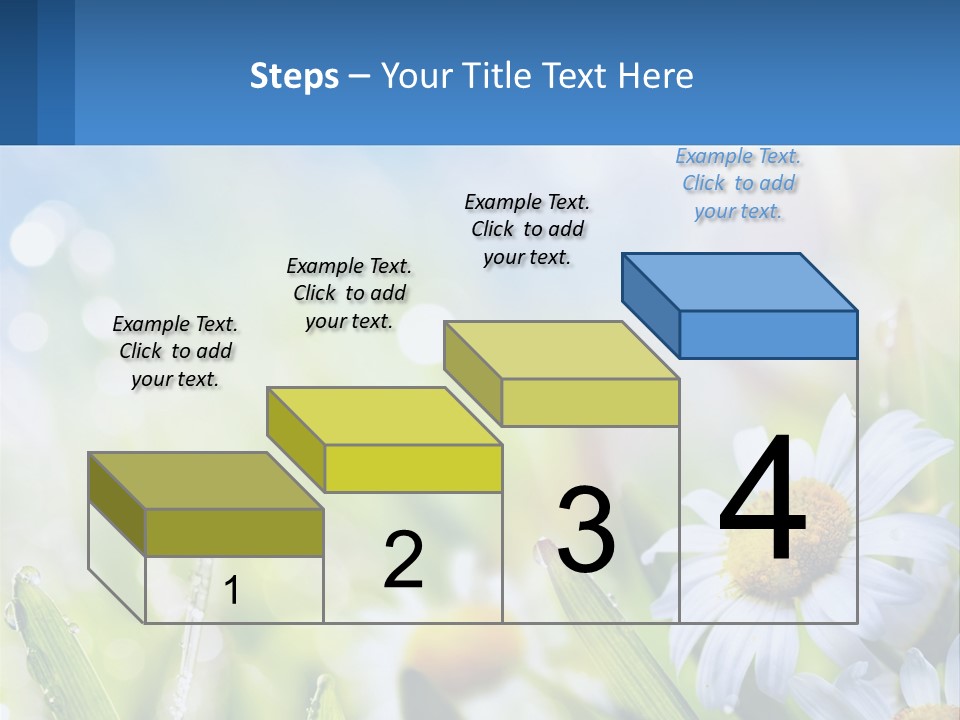 A Powerpoint Presentation With Daisies In The Grass PowerPoint Template