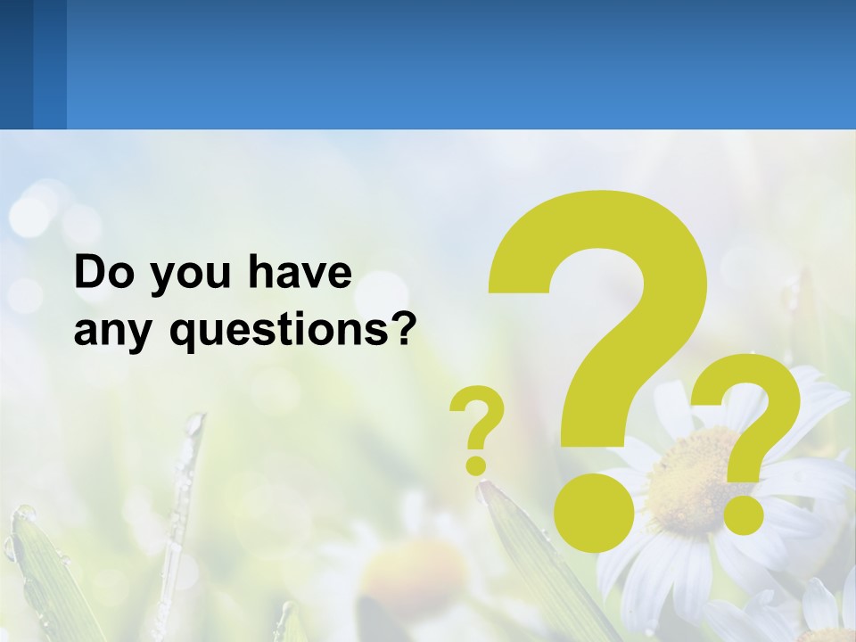 A Powerpoint Presentation With Daisies In The Grass PowerPoint Template