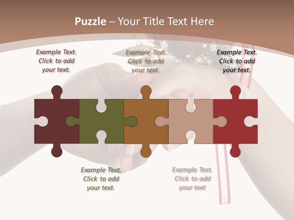 Two Hands Holding A Red Rose Powerpoint Template PowerPoint Template