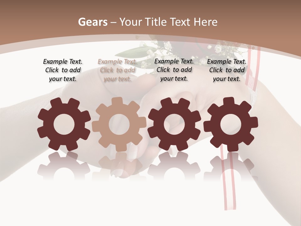 Two Hands Holding A Red Rose Powerpoint Template PowerPoint Template