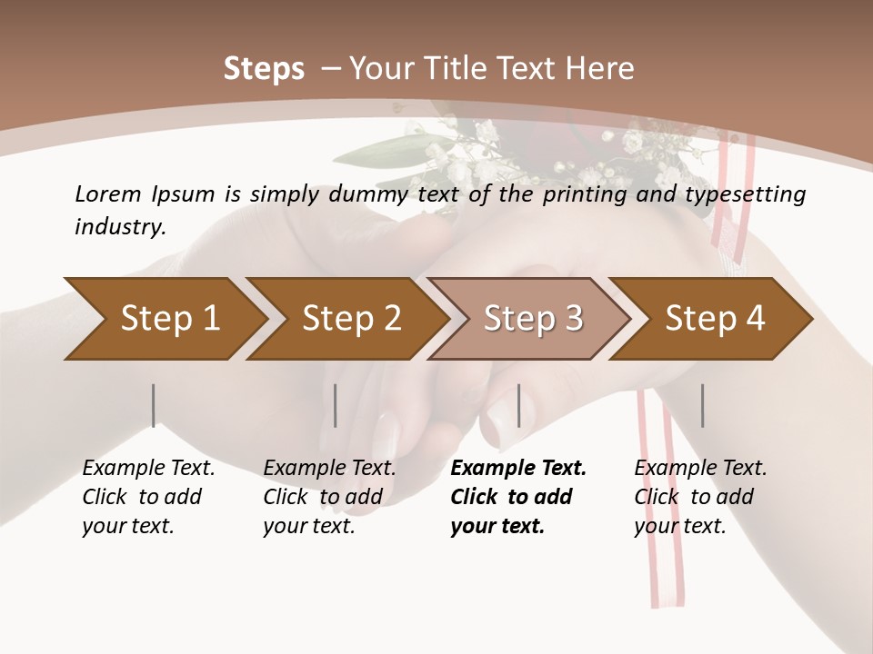 Two Hands Holding A Red Rose Powerpoint Template PowerPoint Template