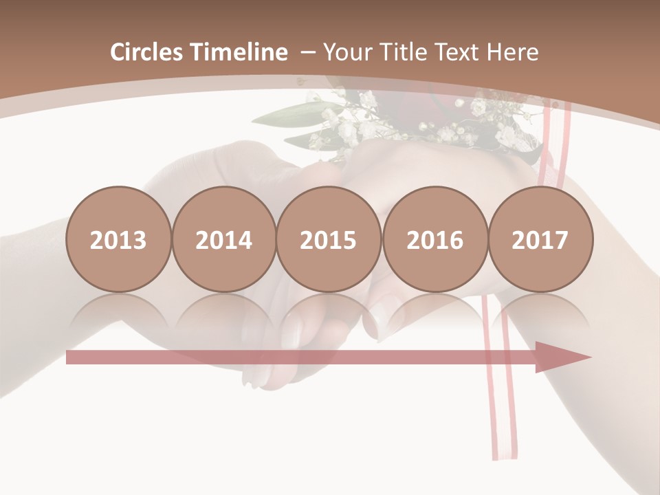 Two Hands Holding A Red Rose Powerpoint Template PowerPoint Template