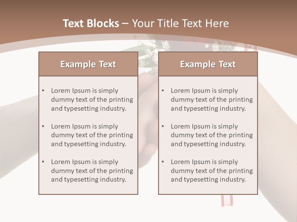Two Hands Holding A Red Rose Powerpoint Template PowerPoint Template