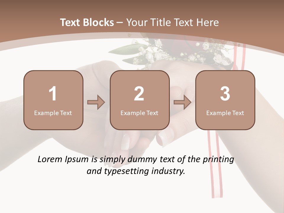 Two Hands Holding A Red Rose Powerpoint Template PowerPoint Template