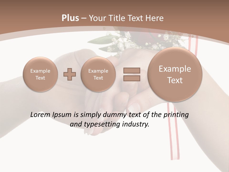 Two Hands Holding A Red Rose Powerpoint Template PowerPoint Template