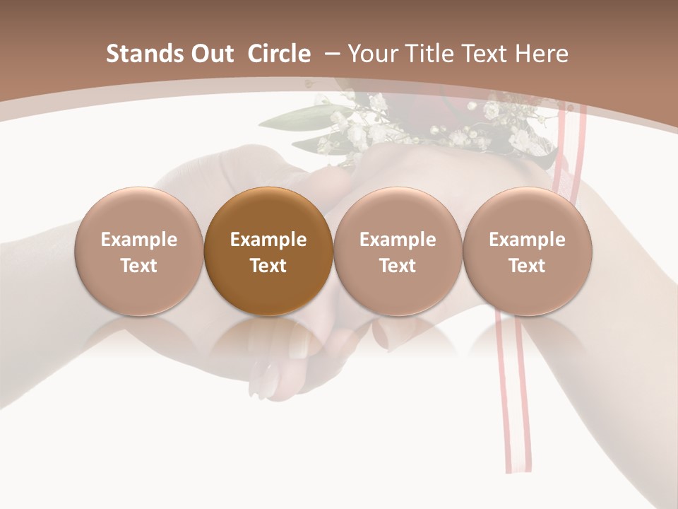 Two Hands Holding A Red Rose Powerpoint Template PowerPoint Template