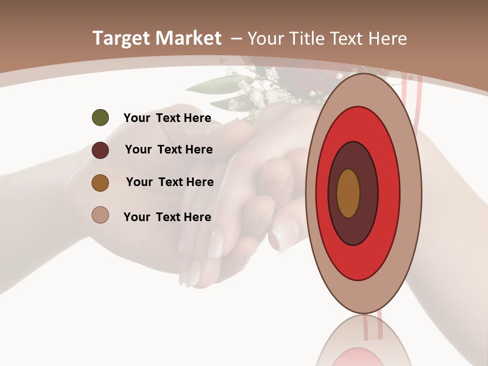 Two Hands Holding A Red Rose Powerpoint Template PowerPoint Template