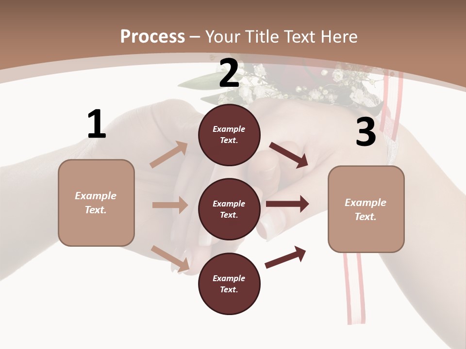 Two Hands Holding A Red Rose Powerpoint Template PowerPoint Template