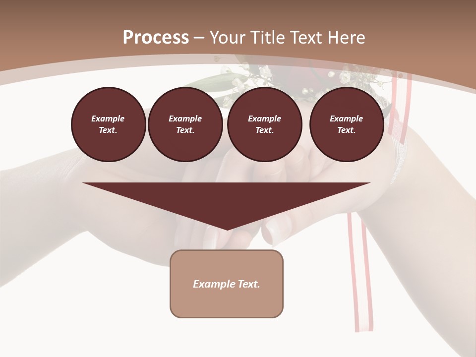 Two Hands Holding A Red Rose Powerpoint Template PowerPoint Template