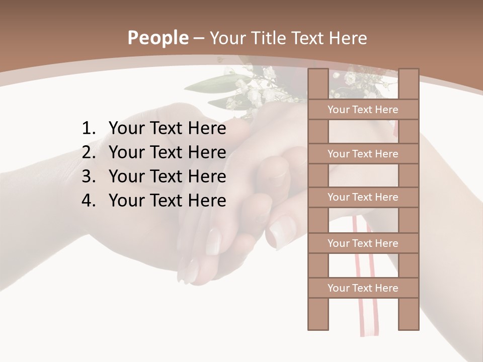 Two Hands Holding A Red Rose Powerpoint Template PowerPoint Template
