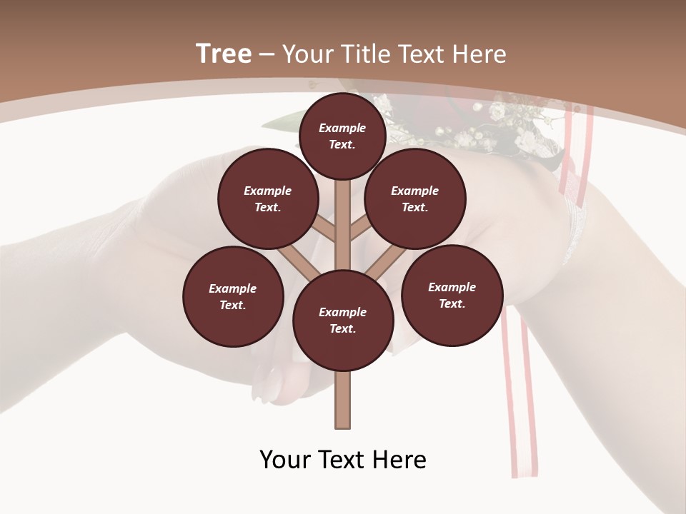 Two Hands Holding A Red Rose Powerpoint Template PowerPoint Template