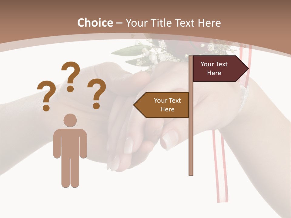 Two Hands Holding A Red Rose Powerpoint Template PowerPoint Template