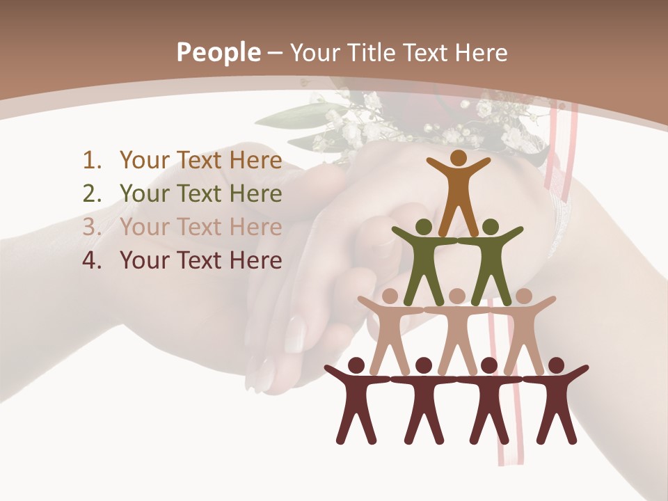Two Hands Holding A Red Rose Powerpoint Template PowerPoint Template