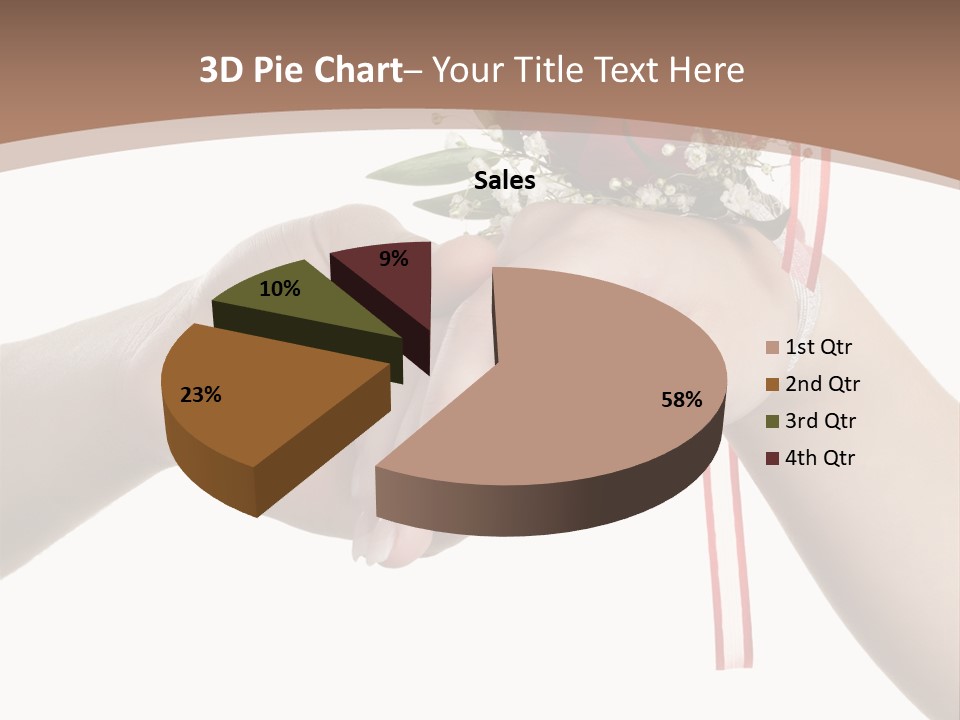 Two Hands Holding A Red Rose Powerpoint Template PowerPoint Template