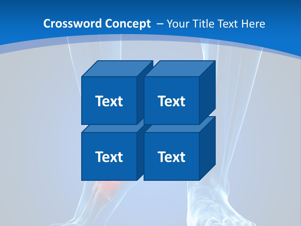 A Medical Powerpoint Presentation With A Highlighted Foot PowerPoint Template