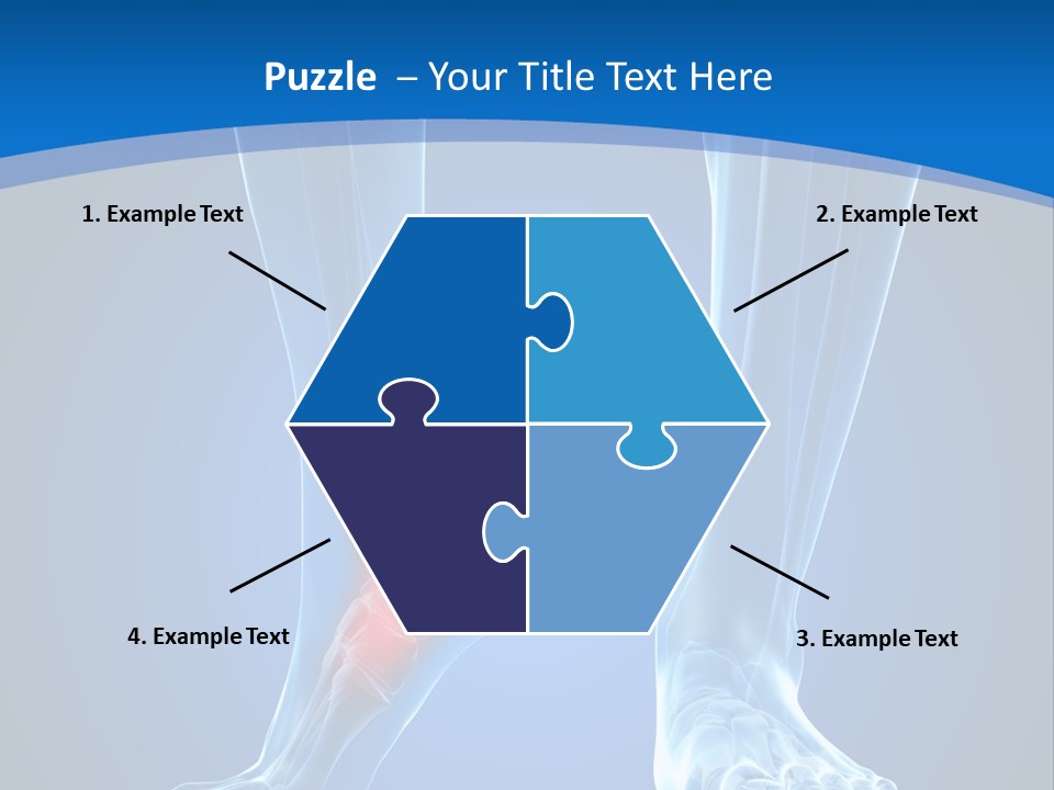 A Medical Powerpoint Presentation With A Highlighted Foot PowerPoint Template