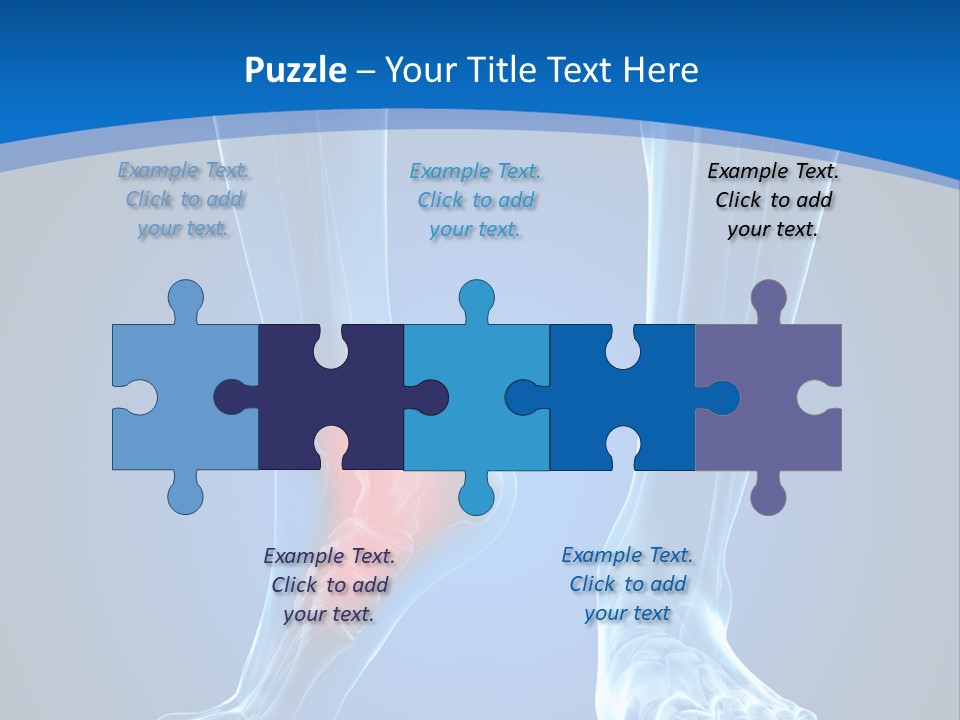 A Medical Powerpoint Presentation With A Highlighted Foot PowerPoint Template